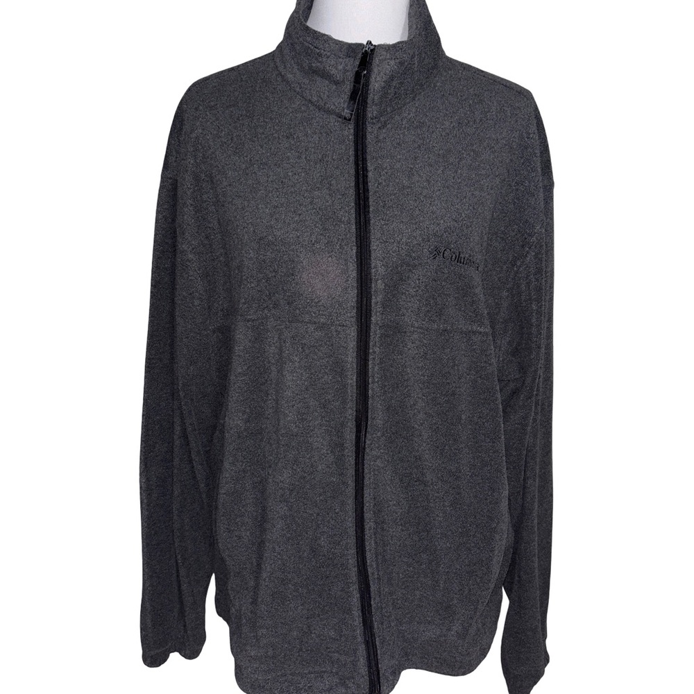 Columbia Mens Charcoal Zip Up Sweater